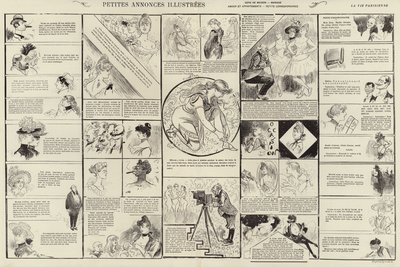 Petites annonces illustrees (incisione) da French School