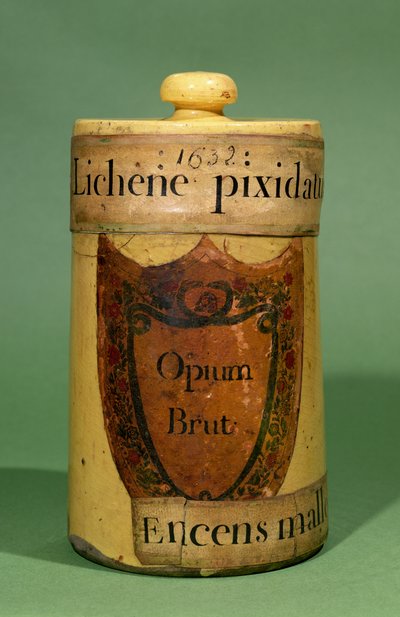 Vaso farmaceutico per conservare oppio grezzo, 1632 da French School