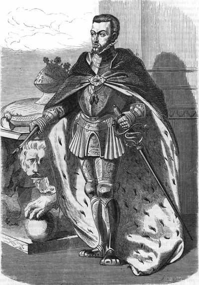 Filippo II (1527-1598), re di Spagna. In 