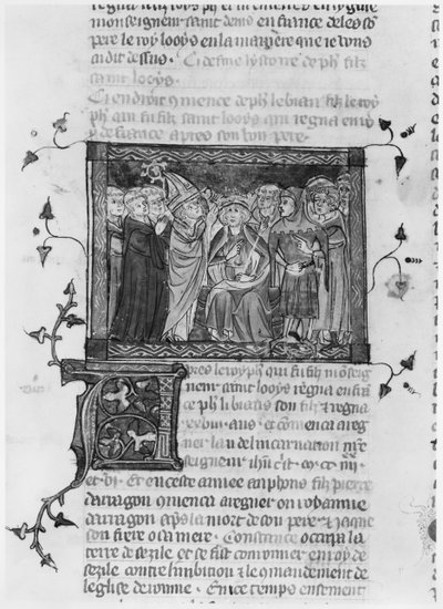 Filippo IV, illustrazione dalle Grandes Chroniques de France, 1375-79 da French School