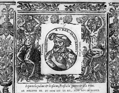 Filippo IV, il Bello, ritratto inciso in medaglione da French School