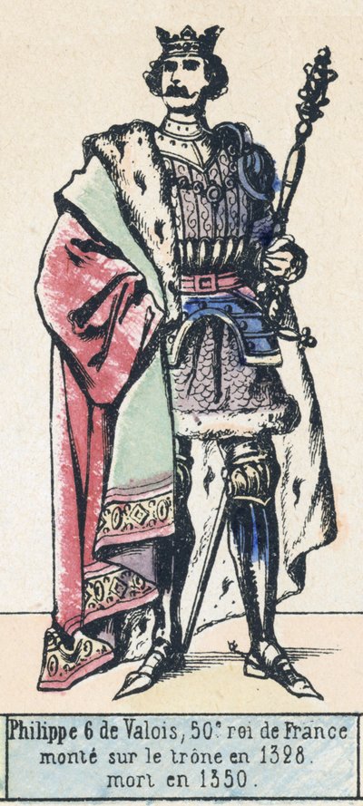 Filippo VI di Valois, 50º re di Francia, salito al trono nel 1328, morto nel 1350 da French School