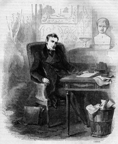 Philippe Paul de Segur (1780-1873), diplomatico e storico francese, scrive la campagna russa. Incisione del 1856 da French School