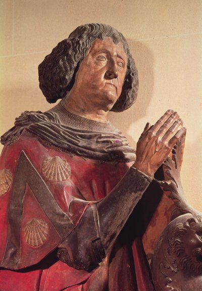 Philippe de Commynes (1447-1511) dalla sua tomba (pietra policroma) da French School