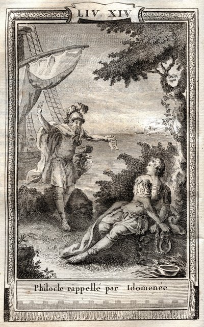 Philocle richiamato da Idomeneo - incisione del 1798 dopo Monnet in 