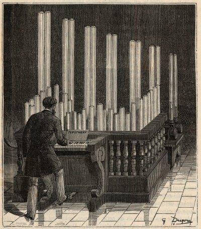 Piano a gas - Pyrophone (organo a fuoco/esplosione) - Incisione in 