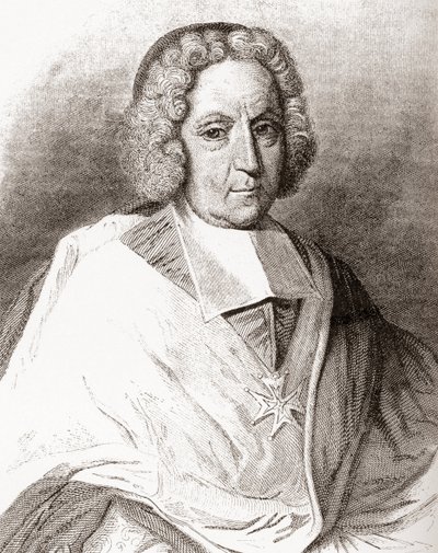 Pierre-Paul Guérin de Tencin, 1679-1758. Ecclesiastico francese, arcivescovo di Embrun e Lione, e cardinale. Da Les Heures Libres pubblicato nel 1908. da French School