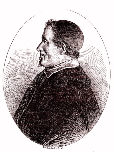 Pierre Gassendi, matematico, astronomo, filosofo, teologo francese. 1865 (incisione) da French School
