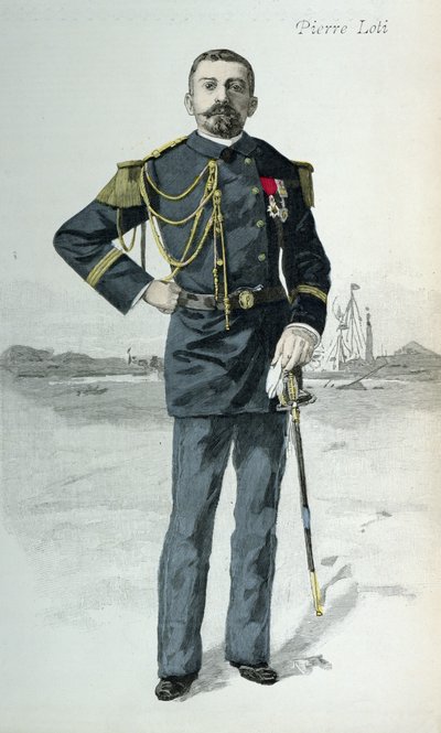 Pierre Loti, illustrazione di copertina di La Revue Illustrée, 1 ottobre 1889 da French School