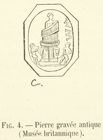 Pietra incisa antica, Museo britannico (incisione) da French School