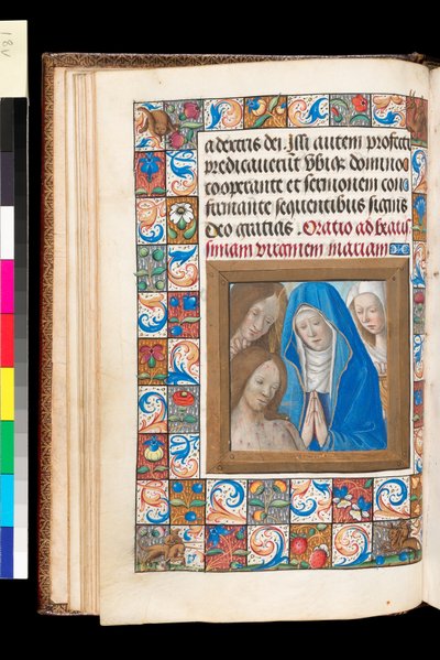Pietà dal Libro delle Ore, MS 92 f.18v, Francia occidentale da French School