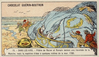 Tentativo fallito di Pilâtre de Rozier e Romain di attraversare la Manica in mongolfiera da French School