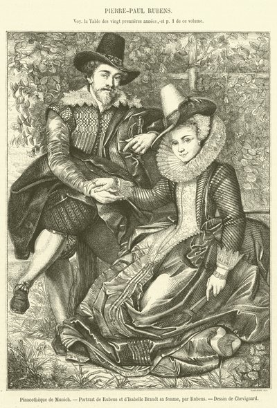 Pinacoteca di Monaco, Ritratto di Rubens e di Isabelle Brandt sua moglie da French School