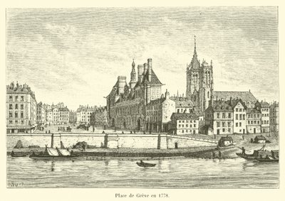 Piazza di Greve nel 1778 da French School