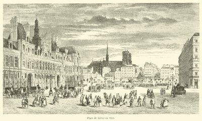 Piazza di Greve nel 1855 da French School