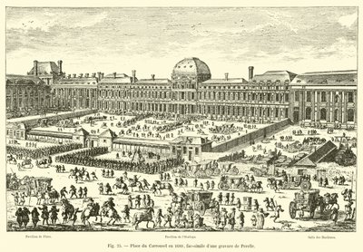 Piazza del Carrousel nel 1680, fac-simile di un