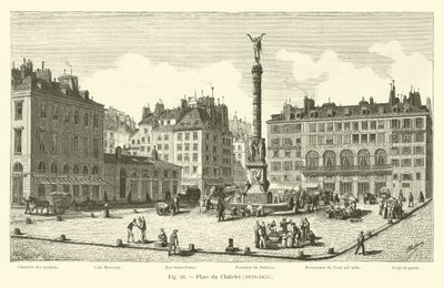 Piazza del Chatelet, 1820-1855 da French School