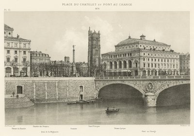 Place du Châtelet e Pont au Change, 1876 da French School