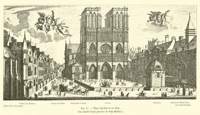 Piazza del Parvis nel 1650, Fac-simile di un