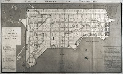 Piano Direttore della Città di Cayes, 1789 da French School