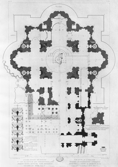 Piano della Basilica di San Pietro da French School