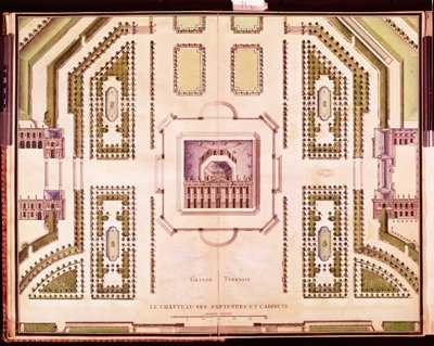 Piano della Grand Terrasse del Château de Marly, 1714 da French School