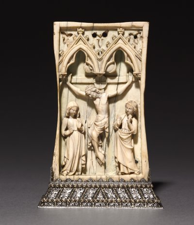 Placca: La Crocifissione, francese o inglese, c.1345-1365 da French School