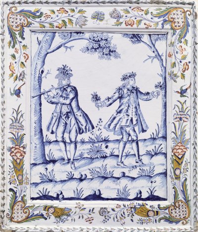 Placca che raffigura una scena da Il flauto magico da French School