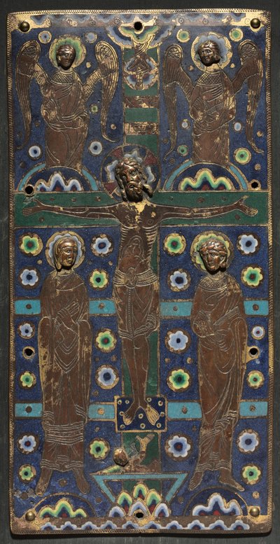 Placca da una copertina di libro con la Crocifissione, primi anni del 1200 da French School