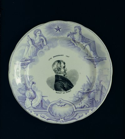 Piatto con ritratto di Alexandre Brongniart (1770-1847) da French School