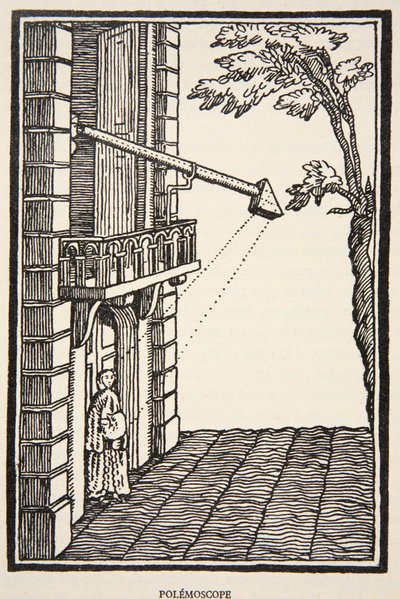 Polemoscopio, copia di Boris Mestchersky, illustrazione da Histoire de la Nation Francaise, Sciences, Volumi I & II, di Gabriel Hanotaux, 1924 da French School