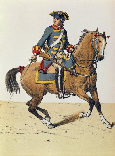 Poliziotto del c.1750 a cavallo, XIX secolo da French School