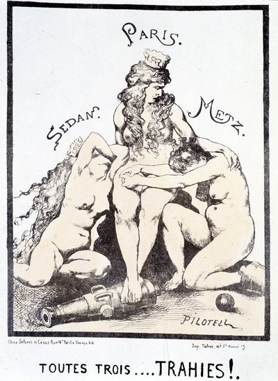 Cartone politico "Tutti e tre... traditi!" da French School