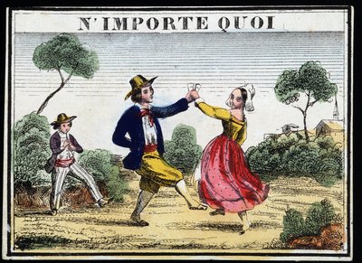 Danza popolare al suono del piffero - incisione da French School