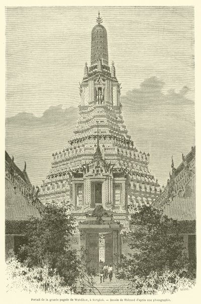 Portale della grande pagoda di Wat-Chan, a Bangkok da French School