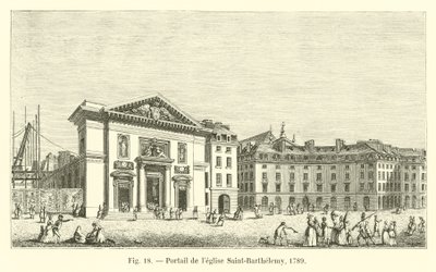 Portale della chiesa di Saint-Barthelemy, 1789 da French School
