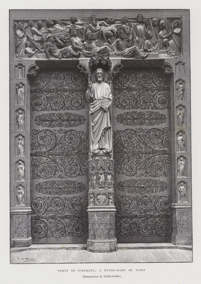 Portale del Giudizio Universale, Notre Dame de Paris da French School