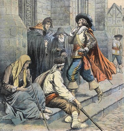 Porthos tornando alla Chiesa di Saint Leu è visto da D