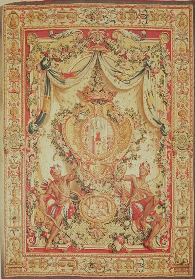 Portiera con lo stemma di Louis-Antoine de Pardaillan de Gondrin, Duca di Antin, fabbrica Gobelins, 1708-36 da French School
