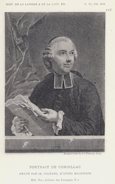 Ritratto di Condillac da French School