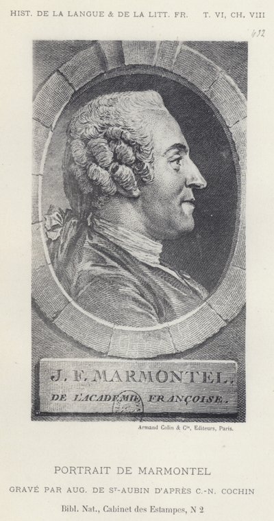 Ritratto di Marmontel da French School