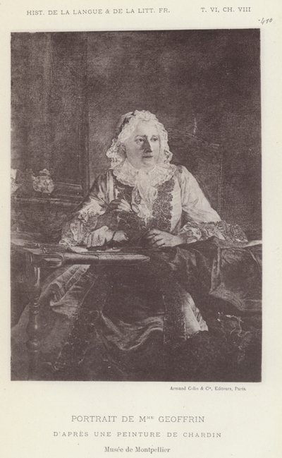 Ritratto di Madame Geoffrin da French School