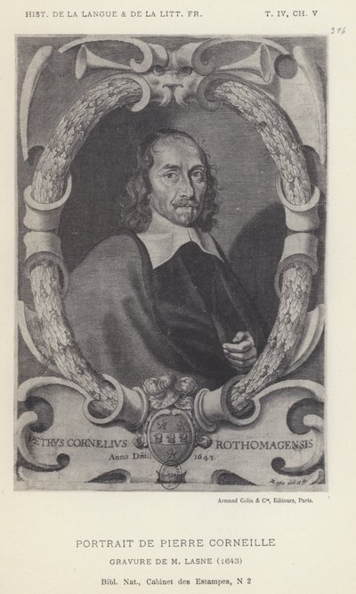 Ritratto di Pierre Corneille da French School