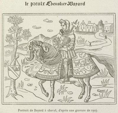 Ritratto di Bayard a cavallo da French School