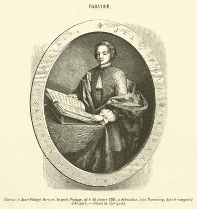 Ritratto di Jean-Philippe Baratier da French School