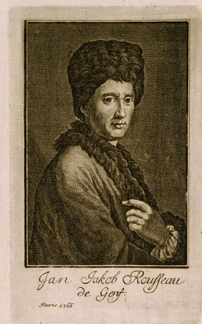Ritratto di Jean Jacques Rousseau (1712-1778) da French School