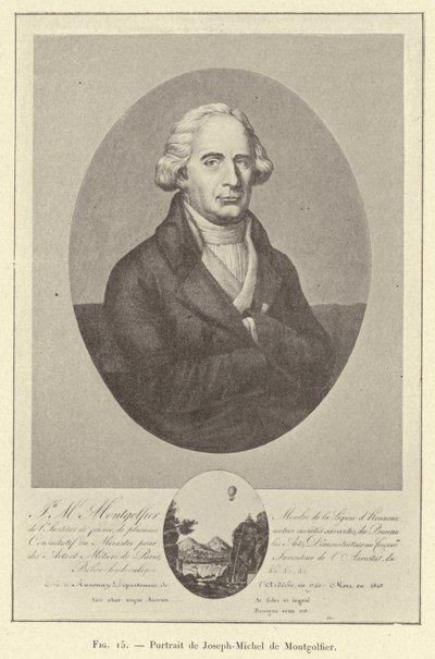 Ritratto di Joseph-Michel de Montgolfier da French School