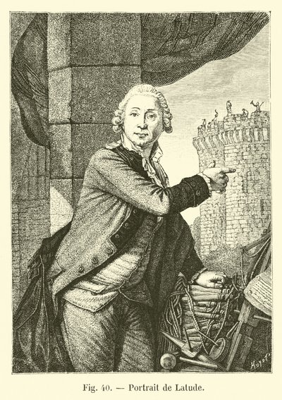 Ritratto di Latude da French School