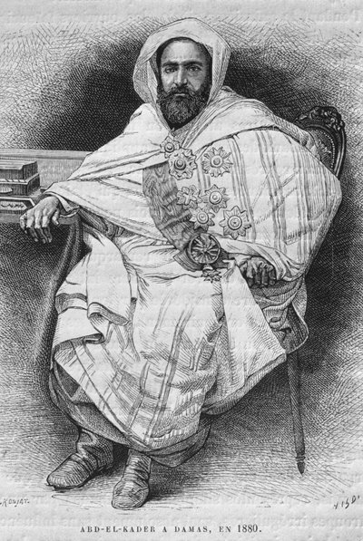 Ritratto di Abd el-Kader a Damasco nel 1880 (1808-83), da La Syrie d