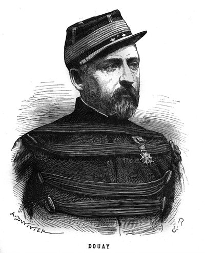 Ritratto di Abel Douay (1809-1870), generale francese. Incisione in "Les Illustrations De L